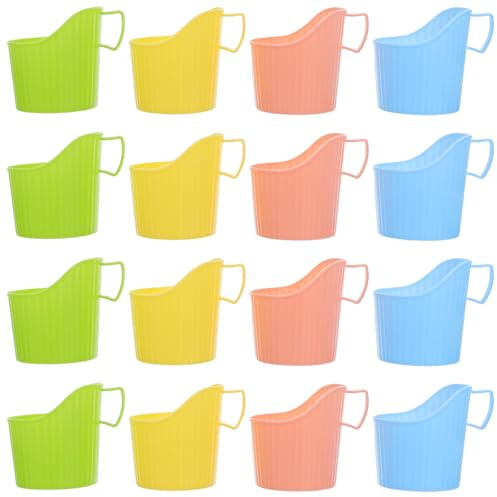 AMUSLESUR Paper Cup Holder Coffee Mug Sleeve Anti-Scald Heat Insulating Holder for Restaurants and Milk Tea Shops Portable and Disposable Random Color