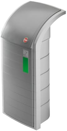 Hailo ProfiLine WSB Design XXXL Wertstoffsammler - schlagbeständiger 120 Liter Wertstoffbehälter für Gewerbe und Industrie - mit Stabiler Müllsackhalterung und extra großer Einwurfklappe - Staubgrau