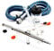 Wiltec Kit Pistolet aérographe professionnel Modèle 182K – Action double DA – avec Buses 0,3/0,5/0,8 mm – Godet 20 ml – Tatouage, bronzage, maquillage, modélisme airbrush