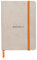 RHODIA 117305C - Beige Flexible Notebook - A6 - Lined - 144 pages - Ivory Clairefontaine Paper 90 g/m - Bookmark, Elastic Closure - Faux Leather Cover - Rhodiarama Collection