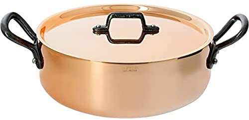 DE BUYER -6461.24 -sautoir droit cuivre-inox anse fonte ø24