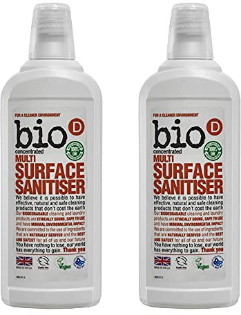 Bio-D Multi Surface Sanitiser 750ml x 2 (Pack of 2)