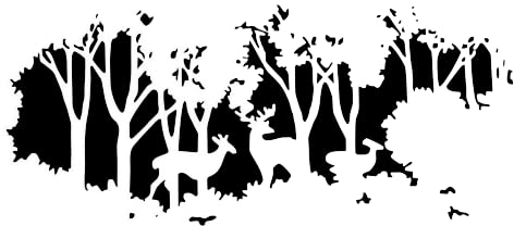 Wiederverwendbare Schablone mit Waldbäumen und Hirschen in der Natur, A5, A4, A3, Karten für Weihnachten, Schnee-8 (Mylar-Schablone, A3-Größe – 297 x 420 mm, 29,7 x 41,9 cm)