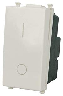Interruttore 2P 16A Bipolare, Colore Bianco, Compatibile Con Vimar Plana