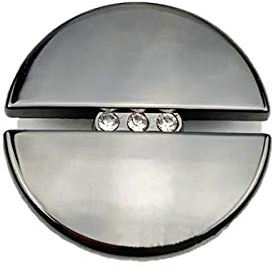 Moonbaby 10Pcs Diamant Metallknopf 20mm / 23mm / 25mm runde Knöpfe Anzug Kaschmirmantel DIY Nähen Dekoration Buckle Gewehr-Schwarz 23mm