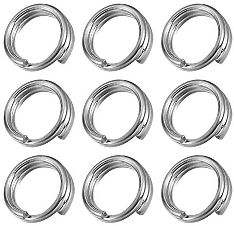 My-Bead Verbindungsringe 925 Sterling Silber Spaltringe Ø 5mm Karabinerverschlüsse basteln ohne Werkzeug Schmuckherstellung DIY (10 Stück)