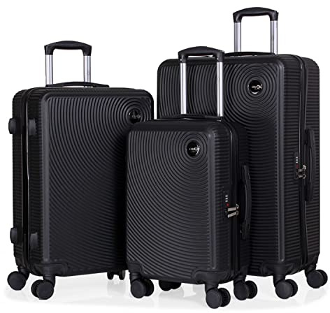 CABIN GO 5513 - Set di 3 valigie - bagaglio a mano da 55 cm, valigia media da 65 cm, valigia grande da 76 cm, in ABS rigido