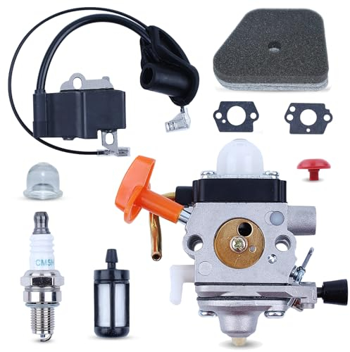 Mtanlo Vergaser-Zündspulen-Kit für Stihl FS87 FS87R FS90 FS90K FS90R FC90 FC95 FS100 FS100R FC100 FS100RX FS110 FC110 KM90 KM100 SP90 Trimmer
