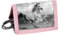 Ragusa-Trade Mädchen Kinder Geldbeutel Portemonnaie Geldbörse Brustbeutel mit Kordel mit tollem Pferde Motiv (23KO), grau/rosa, 12 x 8,5 x 1 cm, Polyester