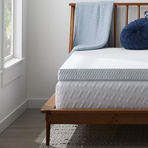 LUCID Mattress Topper Cover - Non-Slip - Soft and Breathable - Machine Washable with Zip (Topper Not Included) - 140 x 190 cm, 7.5 cm Height