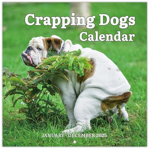 2022-2023 Wandkalender,18 Monate Kothunde Wandkalender, Jan 2022,Juni 2023, lustige Hunde-Kalender, Gag Geschenke, 30x59.9 cm (offen), perfekte 2022 Kalender, weiße Elefantengeschenke