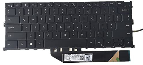 fqparts Replacement Clavier d'ordinateur Portable pour for Dell XPS 13 9310 États-Unis Version Couleur Noir