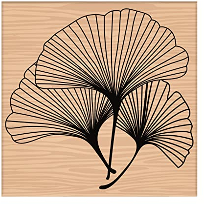 craspire Holzstempel Ginkgo Bilbao Dekorative Holzstempel Vintage Holzstempel Für Kartenherstellung, Basteln, Scrapbooking, Tagebuch, Briefplaner