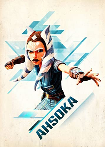 Displate Offiziell Star Wars MetallPoster Magnetische Befestigung Inklusive Lizenziert Bilder Hochwertiges Poster Star Wars - Ahsoka - Ahsoka Poster 45 cm x 32 cm
