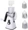 Multifunction Kitchen Vegetable Food Fruit Manual Rotary Drum Grater Slicer Chopper with 3 Stainless Steel Revolving Blades,Easy to Use, Easy to Clean, Easy to Assemble, Easy Replacement