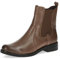 CAPRICE Damen Chelsea Boots Kleiner Absatz Elegant, Braun (Taupe Nappa), 36 EU