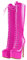 Only maker Damen Stiefel Plateau Kniehoch Schnürstiefel Langschaft mit Stiletto Absatz Reißverschluss Lack Rosa 42 EU