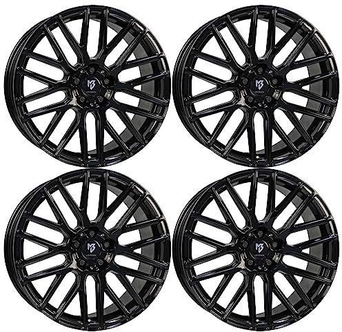 4x MB Design Felgen KV4 9.0Jx20 ET30 5x112 Glanzschwarz kompatibel mit VW Arteon Passat Phaeton Tiguan