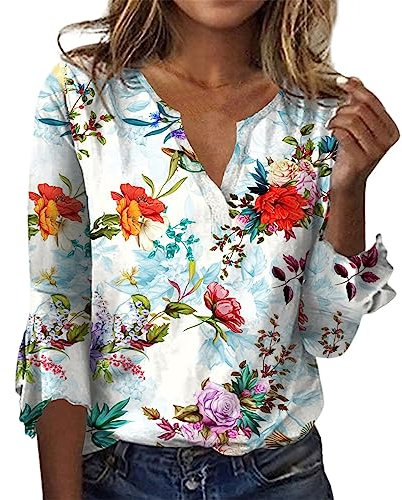 Tablier Blouse Femme Tops Femmes Manches Longues Chemise Manche Extra Longue Chemisier Blanc Dentelle Femme Chemise Bleu Clair Chemise à Carreaux Femme Chemise Robe en Jean Tee Shirt Femme