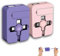 Gartmost charge 3 en 1 rétractables (1,2 m) avec USB C/Micro USB/IP et support de téléphone, cadeau d'anniversaire pour votre famille et vos amis, compatible avec iPhone/Android (Violet+rose)