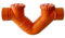 Sifone firenze orizzontale in pvc (2 Tappi) - Diametro 200