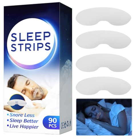Mouth Tape For Sleeping, 90 Stück Soft Mundpflaster Schlafen, Generisch Mundkleber Nachts, Schnarchen Stopper, Mund Tape Schlaf zur Vorbeugung von Schnarchen und Mundatmung