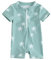 HodJIU - Traje de baño para bebé y niño, antirrayos UV, estampado de dinosaurio, manga corta, traje de baño, piscina, playa, surf, azul, 6-12 meses
