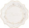 Artifetes Générique - 8 Assiettes Carton BAPTÊME VÉGÉTAL Or 23CM CRÈME