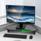 TREGOO Monitorständer Ecktisch-Computermonitor-Riser mit 4 USB-Anschlüssen, Eisen-Organizer-Bildschirmständer für Büro-Desktop, Schwarzes Dreieckiges Laptop-Drucker-Ausstellungsregal