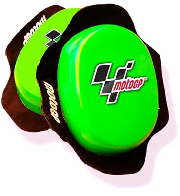 PRORACER Genouilleres de Protection Sliders de Course pour Piste avec Logo MotoGP (Vert)