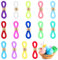 Telooco 40 Stück Silikon Brillenketten Enden Bunte Anti Rutsch Schnalle Kette Halter Cord Enden Sonnenbrille Kette Enden Kettenclip Brillenkettenenden Rutschfest Halskette Kette Enden