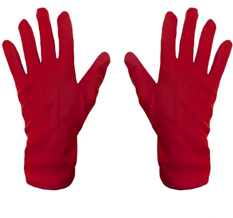 Oblique Unique® Handschuhe Herren und Damen Handschuh für Fasching Karneval Motto Party Kostüm Accessoire für Halloween (Rot)