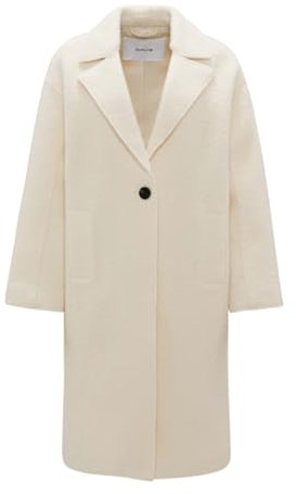 OPUS Damen Mantel | Mantel Hannie Oversize in Boulcé Optik Soft Cream, 38