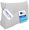 Pillows24 - Rückenkissen für Bett & Sofa mit abnehmbarem, waschbarem Bezug [ 100cm - Grau ] | Bequemes Keilkissen und Lesekissen fürs Bett | Großes Sofakissen für Rückenlehne und Sofa