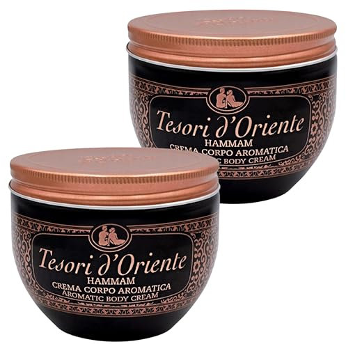 Tesori d'Oriente Fior di Loto Crema corpo 2 Confezione di 300ml ognuno (2 Confezioni, Hammam)
