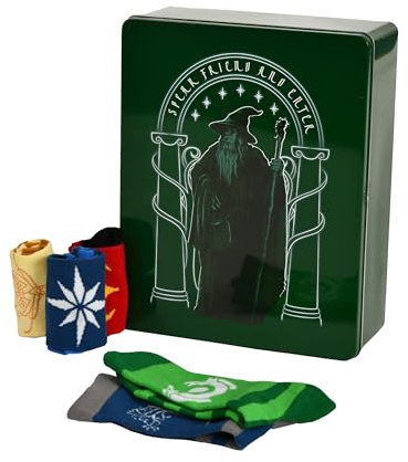 Elbenwald Socken Adventskalender 2024 Herr der Ringe - Weihnachtskalender mit Socken zum Befüllen für Erwachsene - Geschenkidee für Männer Frauen Unisex - Baumwolle - 40-45