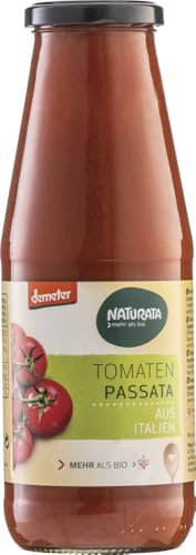 Naturata Tomaten Passata - 12 x 700 g Gläser | Demeter-Qualität aus Italien | Sonnenreif & Frisch Eingekocht | Ideal für Pizza, Pasta & Tomaten-Saucen