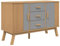 Generico Olden Anrichte Grau und Braun, 114 x 43 x 73,5 cm, massives Kiefernholz, kangqiling358598
