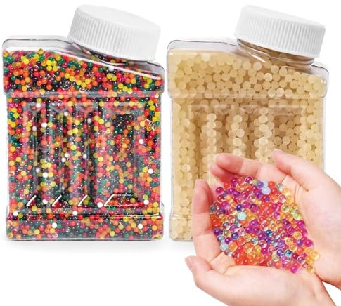 120000 Stück Wasserperlen, Bunte Gelperlen, Wasserperlen Durchsichtig, Ungiftig, Wasserperlen für Pflanzen, Biologisch Abbaubar für Pflanzen, Blumen, Vase Füllstoff und Deko