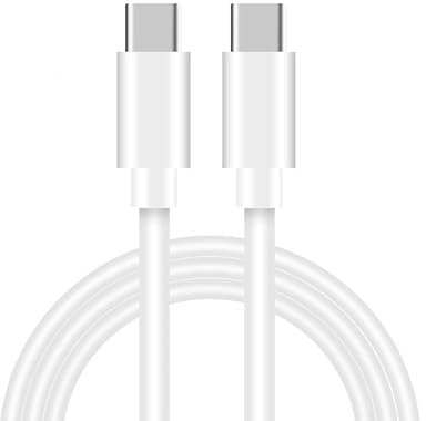 AFERIY USB C to USB C Charger Cable,60W 3A Fast Charging Type-C to Type-C,1 Meter, White