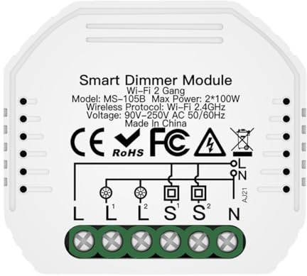 CENMEN DIY Smart WiFi LED Dimmer Switch 2 Way Switch Voice Dimming Smart Switch for Smart Life Tuya APP
