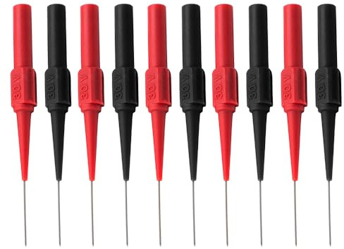 10 Pcs Test Probe Pins for Multimeter, Non-Destructive Stainless Steel Back Probes, 0.7mm Wire Piercing for Automotive and Electrical Testing