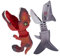 Vaguelly 2 Stücke Cartoon Tier Streich Mini Manipulator Tier Clip Dinosaurier Shark Streich