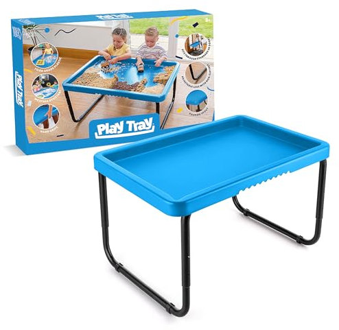 Play Tray Activity Table for Kids, Sensory Play Tray, Kids Messy Play Table, Water and Sand Play Table, Outdoor and Indoor Use