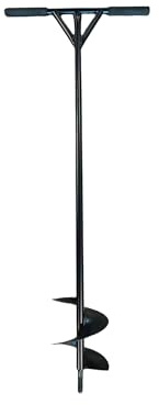 Relaxdays Trivella, 150 mm, per recinzioni e Buchi Piante, Manico a T Antiscivolo, Manuale
