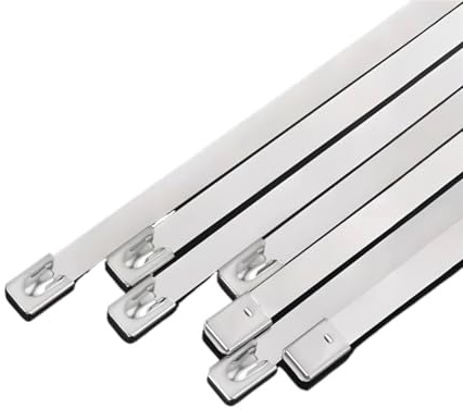 Kabelbinder aus Edelstahl Selbstsichernde Kabelbinder aus Edelstahl, 10 x (100–1000) mm, 10 Stück(100 Pcs,10x900mm)