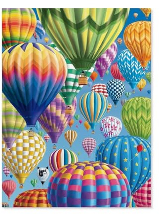 Puzzle für Erwachsene 1000 Teile，Bunte Ballone im Himmel，Puzzles für Erwachsene Pädagogisches Spiel Herausforderung Spielzeug 1000 Teile Puzzles für Erwachsene Kinder（75x50cm）-E61