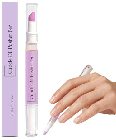 Stylo repousse-cuticules 2 en 1,Cuticle Oil Pusher Pen for Nails, 2 En 1 Stylo à Huile Pour Cuticules,Dissolvant Pen Pour Cuticules Avec Céramique Pointe Pour Ongles Secs Craquelés