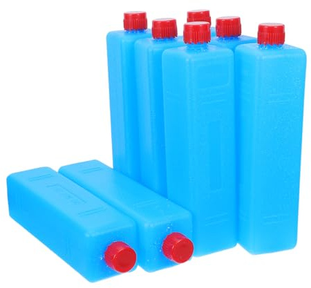 MAJORMENCH 8 Pièces Pains de Glace Réutilisables Fins pour Glacière et Climatiseur, Blocs Réfrigérants Compacts pour Pique-niques et Camping, Poche de Glace Mince et Rechargeable pour