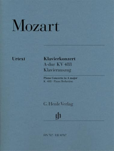 Konzert für Klavier und Orchester A-dur KV 488: Instrumentation: 2 Pianos, 4-hands, Piano Concertos. Klavierauszug. (G. Henle Urtext-Ausgabe)
